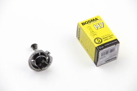 Автолампа H7 12V 55W PX26D LONG LIFE HEAVY DUTY, BOSMA (6289) Автолампа H7 12V 55W PX26D LONG LIFE HEAVY DUTY, BOSMA (6289)