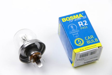 Автолампа P45T 24V 55/50W R2, BOSMA (0294) Автолампа P45T 24V 55/50W R2, BOSMA (0294)