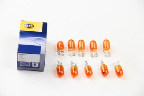 Автолампа T10 12V 5W WY5W ORANGE, HELLA (8GP003594541) ціна за шт., в упаковці 10 шт.