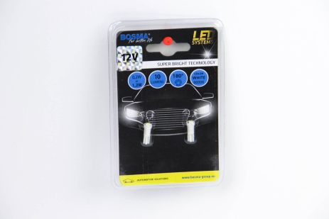 Автолампа T05 LED 12В 1xSMD 3528 LED БЕЛЫЙ Упаковка из 2 шт., BOSMA (3932) Автолампа T05 LED 12В 1xSMD 3528 LED БЕЛЫЙ Упаковка из 2 шт., BOSMA (3932)
