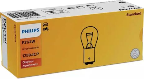 Лампа накаливания P21/4W12V 21/4W BAZ15d (пр-во Philips) Лампа накаливания P21/4W12V 21/4W BAZ15d (пр-во Philips)
