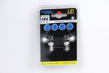 Автолампа BA9S LED 12V 1xSMD 5050 LEDWHITE Упаковка 2шт, BOSMA (3130) Автолампа BA9S LED 12V 1xSMD 5050 LEDWHITE Упаковка 2шт, BOSMA (3130)