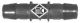 Универсальный соединитель шлангов 16mmx16mm (прямой), METALCAUCHO (00046)