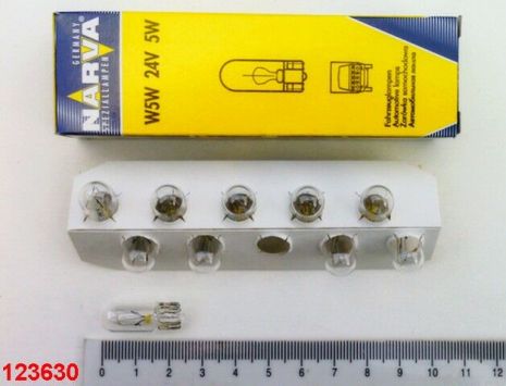 Лампа бесцокольная NARVA 24V W5W (17197) (10 шт. в уп.)