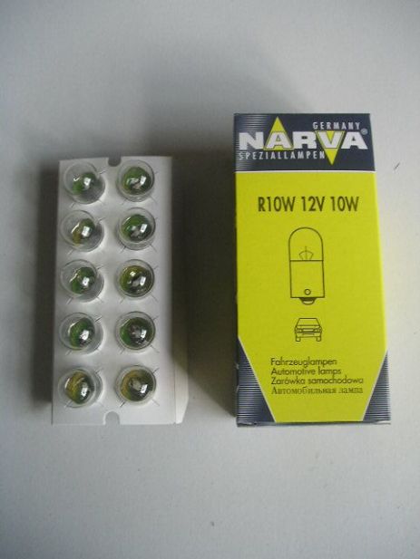 Лампа з цоколем NARVA 12V R10W (17311) (10 шт. в уп.)