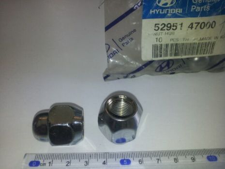 Гайка колеса Hyundai/KIA, MOBIS (5295147000) закрытая (52951-47000)