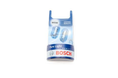 1987301026 BOSCH Лампа W5W 12V W2,1X9,5D PURE LIGHT