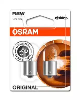 Лампа вспомогат. освещения R5W 12V 5W ВА15s (2 шт) blister (пр-во OSRAM) Лампа вспомогат. освещения R5W 12V 5W ВА15s (2 шт) blister (пр-во OSRAM)