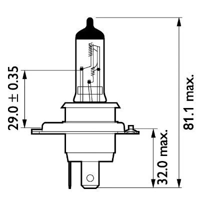 Лампа накаливания, MERCEDES-BENZ T1/TN, PHILIPS (13342MDB1)