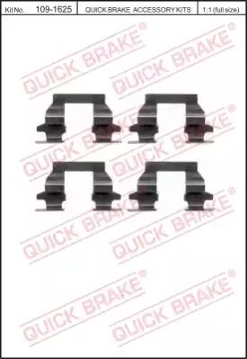 Комплектующие, колодки дискового тормоза 1091625 RENAULT NISSAN