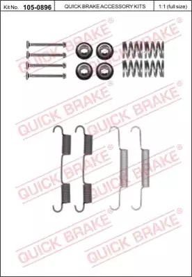 Комплект пружинок колодок ручного тормоза, QUICK BRAKE (1050896)