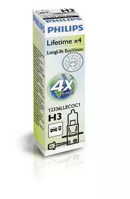 Лампа накаливания H3 12V 55W PK22s LongerLife Ecovision (пр-во Philips)