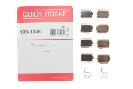 109-1246 QUICK BRAKE Планка супорта (переднього) прижимна (к-кт) Opel Combo 1.3-1.7DTI 01-