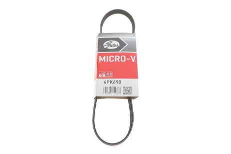 Поликлиновой ремень, LANCIA Y, TALBOT HORIZON, GATES (4PK698) Поликлиновой ремень, LANCIA Y, TALBOT HORIZON, GATES (4PK698)