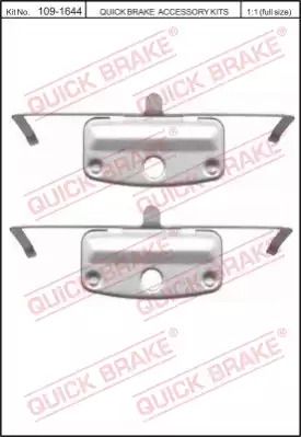 109-1644 QUICK BRAKE Планка супорта (переднього) прижимна (к-кт) BMW 3 (E91/E93)/5 (E60)/7 (E65/E66/