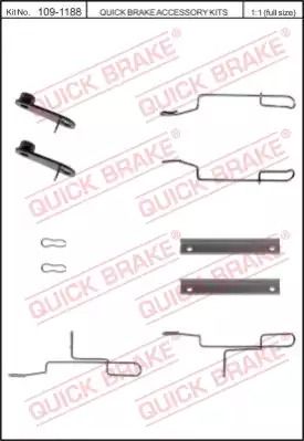 Планка суппорта прижимная, QUICK BRAKE (1091188) Планка суппорта прижимная, QUICK BRAKE (1091188)
