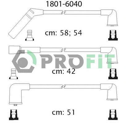 Комплект проводов зажигания, DAEWOO MATIZ, DAEWOO 33700A78B03, PROFIT (18016040)