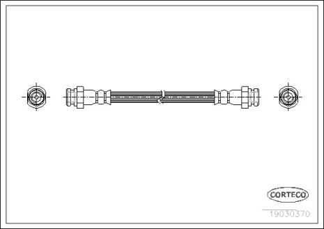 Шланг тормозной, MAZDA B00143810, HONDA 46430692003, CORTECO (19030370)