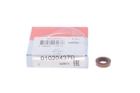 Сальник 8X14X4, SKODA 020311108, SEAT 020311108, CORTECO (01020437B)