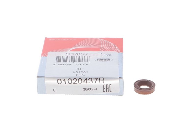 Сальник 8X14X4, SKODA 020311108, SEAT 020311108, CORTECO (01020437B) Сальник 8X14X4, SKODA 020311108, SEAT 020311108, CORTECO (01020437B)