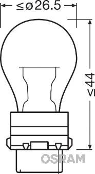 Лампа накалювання 12V 27/7W W2.5X16Q Лампа накалювання 12V 27/7W W2.5X16Q
