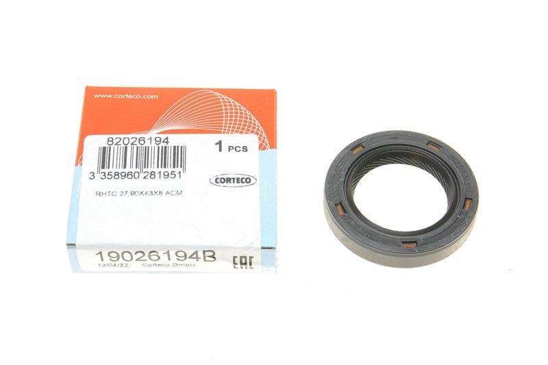 Уплотняющее кольцо, ступенчатая коробка передач, MAZDA 6, NISSAN ALMERA, CORTECO (19026194B) Уплотняющее кольцо, ступенчатая коробка передач, MAZDA 6, NISSAN ALMERA, CORTECO (19026194B)