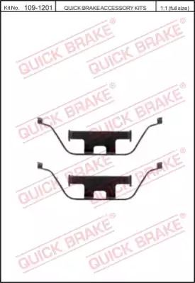 Планка суппорта (заднего) прижимная (к-кт) bmw 3 (E90/E46)/5 (E34/E60)/7 (E38), BMW 3, QUICK BRAKE (1091201)