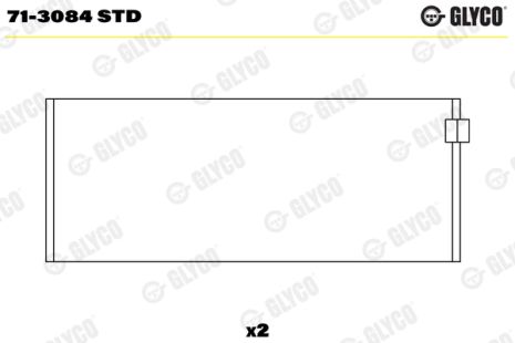 Вкладыш нижней головки шатуна 713084STD AUDI VW