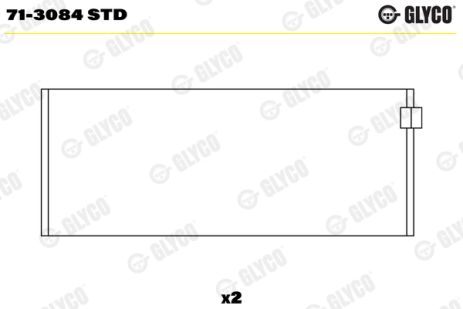 Вкладыш нижней головки шатуна 713084STD AUDI VW Вкладыш нижней головки шатуна 713084STD AUDI VW