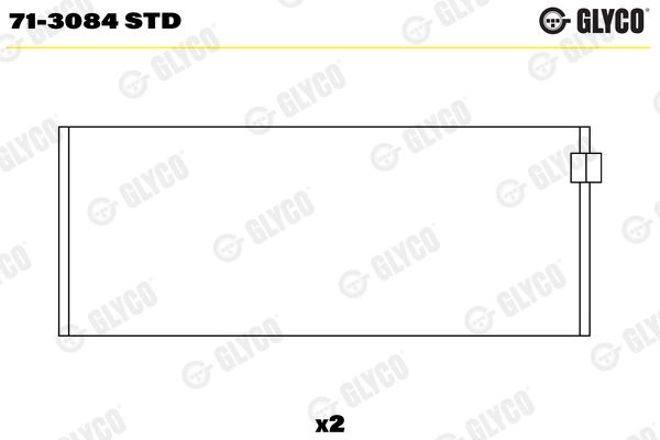 Вкладыш нижней головки шатуна 713084STD AUDI VW Вкладыш нижней головки шатуна 713084STD AUDI VW