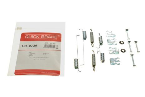 105-0739 QUICK BRAKE Комплект пружинок колодок стояночного гальма Fiat Brava/Bravo 93- (Lockheed) (1