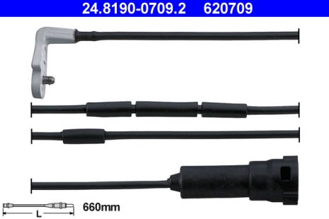 Сигнализатор, износ тормозных колодок, VAUXHALL SENATOR, OPEL SENATOR, ATE (24819007092) Сигнализатор, износ тормозных колодок, VAUXHALL SENATOR, OPEL SENATOR, ATE (24819007092)