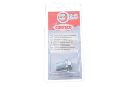 Пробка піддона масляного, CORTECO (220155S) Пробка піддона масляного, CORTECO (220155S)