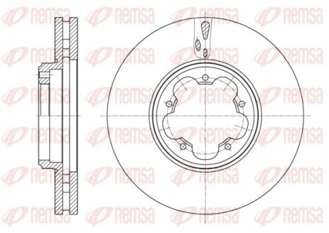 Диск гальмівний FORD TRANSIT, REMSA (6156310) Диск гальмівний FORD TRANSIT, REMSA (6156310)