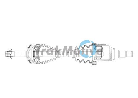 TRAKMOTIVE TOYOTA Напіввісь передня ліва YARIS 1.5 Hybrid 15-17, TRAKMOTIVE (301925)