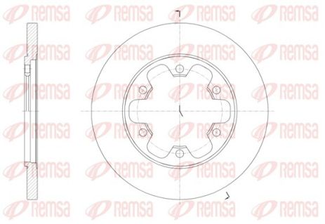 Диск гальмівний FORD TRANSIT, REMSA (6156900) Диск гальмівний FORD TRANSIT, REMSA (6156900)