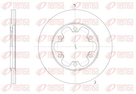 Диск гальмівний FORD TRANSIT, REMSA (6156900) Диск гальмівний FORD TRANSIT, REMSA (6156900)