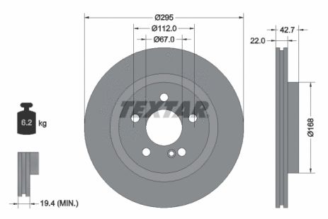 Диск тормозной INFINITI Q30, MERCEDES-BENZ (BBDC), TEXTAR (92286903) Диск тормозной INFINITI Q30, MERCEDES-BENZ (BBDC), TEXTAR (92286903)