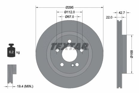 Диск тормозной INFINITI Q30, MERCEDES-BENZ (BBDC), TEXTAR (92286903) Диск тормозной INFINITI Q30, MERCEDES-BENZ (BBDC), TEXTAR (92286903)