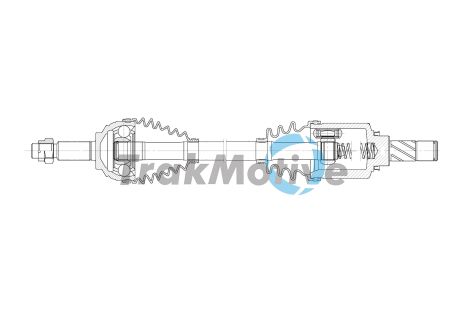 TRAKMOTIVE RENAULT піввісь лів. L=662mm 23/26 зуб. SANDERO/STEPWAY II (B8) 1.6 13-, DACIA, TRAKMOTIVE (302001)