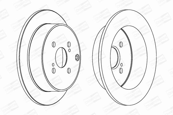 Диск гальмівний TOYOTA COROLLA, CHAMPION (562431CH) Диск гальмівний TOYOTA COROLLA, CHAMPION (562431CH)