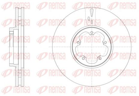 Диск гальмівний FORD TRANSIT, REMSA (6156510) Диск гальмівний FORD TRANSIT, REMSA (6156510)