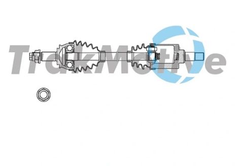 TRAKMOTIVE CITROEN Полуось передн.лів. L=658mm, 25/22 зуб. Nemo 1.4HDI, TRAKMOTIVE (301725)