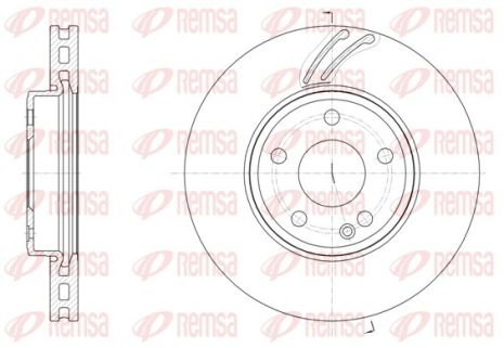 Диск тормозной MERCEDES-BENZ A-CLASS, REMSA (6152710)