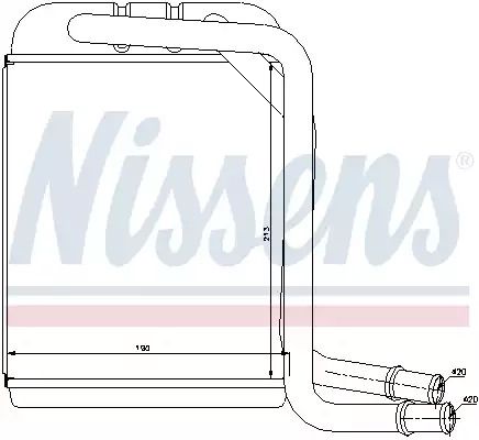 Теплообменник, отопление салона, VW TRANSPORTER, NISSENS (73976)