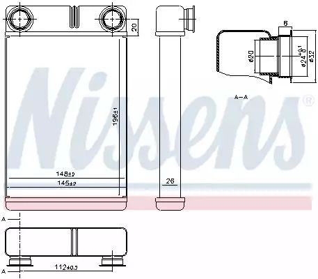 Теплообменник, отопление салона 76515 OPEL CHEVROLET Теплообменник, отопление салона 76515 OPEL CHEVROLET