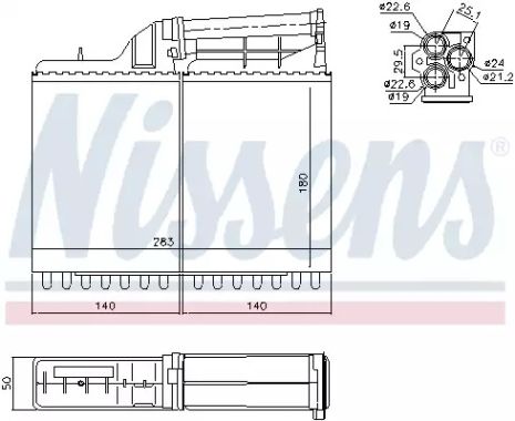 Теплообменник, отопление салона 70502 BMW Теплообменник, отопление салона 70502 BMW