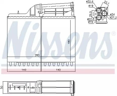 Теплообменник, отопление салона 70502 BMW