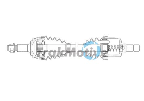 TRAKMOTIVE CITROEN Напіввісь передня ліва C4 GRAND PICASSO II 1.2 THP 130 14-, OPEL GRANDLAND / GRANDLAND X 1