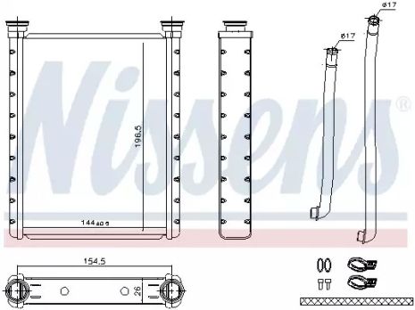 Теплообменник, отопление салона 707172 DAIHATSU TOYOTA